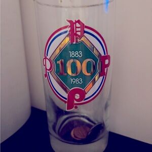 Vintage Glass with Red and Gold Accents